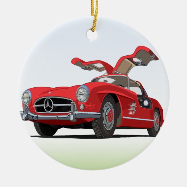 Red Mecedes-Benz 300 SL Ornament (Framsidan)