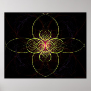 Red Medallion by Alexandra Cook aka Linandara Poster
