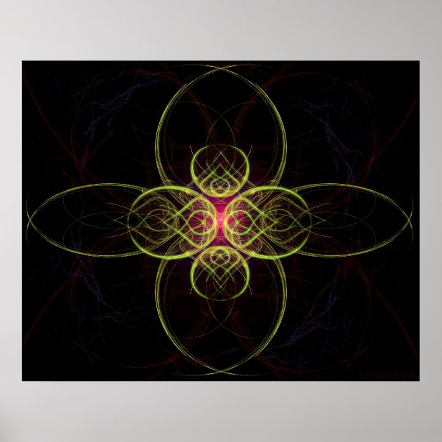 Red Medallion by Alexandra Cook aka Linandara Poster (Framsidan)