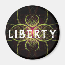 Red Medallion Liberty eller ditt namn Magnet