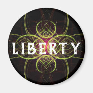 Red Medallion Liberty eller ditt namn Magnet