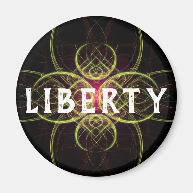 Red Medallion Liberty eller ditt namn Magnet (Framsidan)