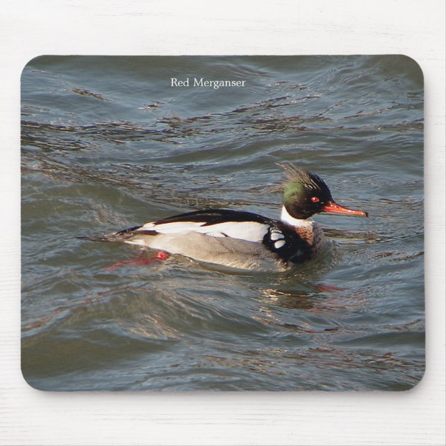 Red Merganser Mousepad Musmatta (Framsidan)