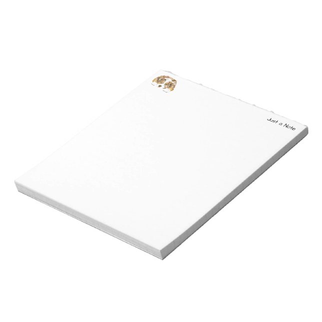 Red Merle Australian shepherd Puppy Anteckningsblock (Roterad)