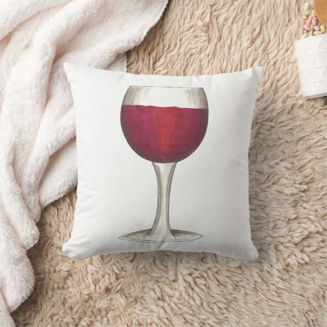 Red Merlot Vin Glass Brie Cheese Sommelier Kudde (Filt)