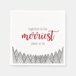 Red Merriest Ställe to be Napkins Pappersservett