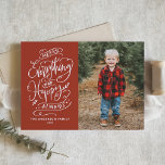 Red Merry Allt och Lycklig Alltid Photo Helgkort<br><div class="desc">Gör allt,  och lycklig alltid! Skicka varma semesterhälsningar till familj och vänner med det här helgdag för anpassade. Den har en modern festlig kalligrafi. Anpassa det här fotokortet genom att lägga till egna helgdag. Det här moderna helgdag finns på andra bilar.</div>
