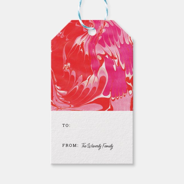 Red Merry Marble Presentetikett (Framsidan)