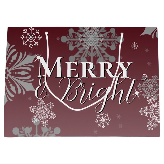 Red Merry och Bright Snöflingor jul (Framsidan)