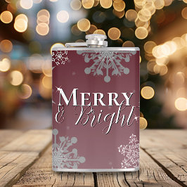 Red Merry och Bright Snöflingor jul Fickplunta