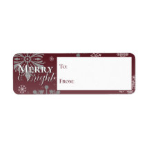 Red Merry och Bright Snöflingor to och from