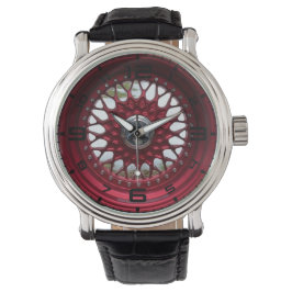 Red Mesh Hjul Manar Watch Armbandsur