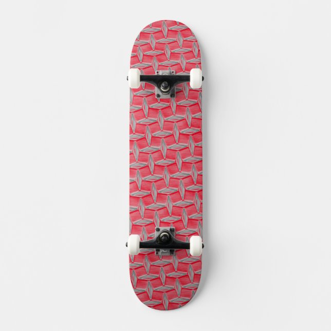 Red Metall Design Mini Skateboard Bräda 18,5 Cm (Framsida)