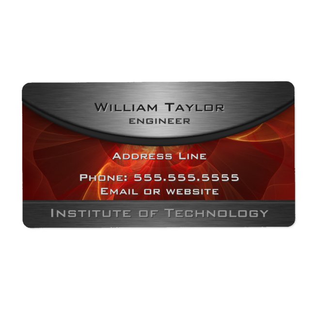 Red Metallic Elegance Fraktsedel (Framsidan)