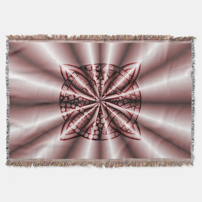 Red Metallic Knot Original Art Filt (Framsidan)