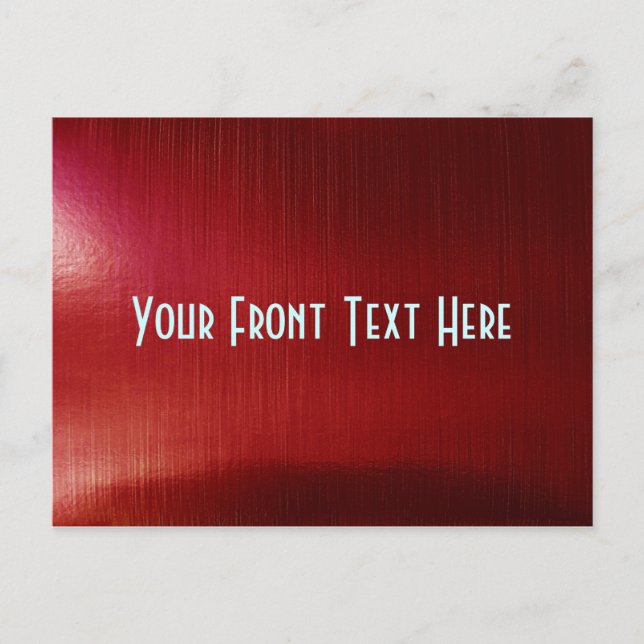 Red Metalline Sheen Vykort (Framsida)