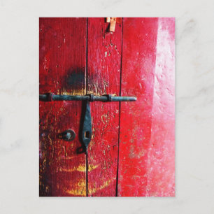 Red Mexican Door Vykort