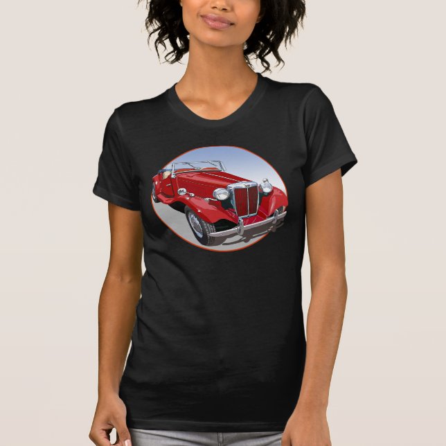 Red MG TD T-shirt (Framsida)