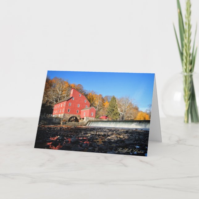 Red Mill, Clinton, New jersey - 5x7-hälsningskort Kort (Framsida)
