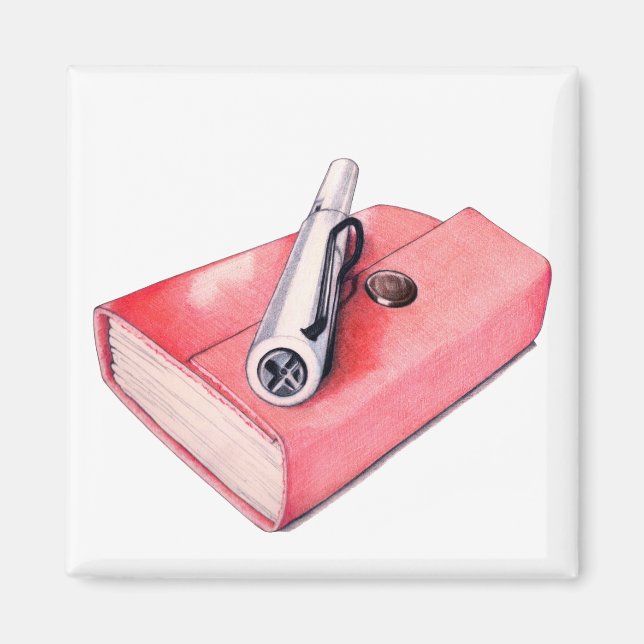 Red Mini Sketchbook Magnet (Framsidan)