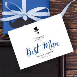 Red Minimalist Exquisite Gorgeous Script Best Man  Inbjudningar