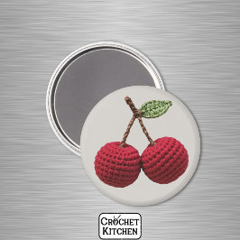 Red Minimalist Grandma Fruchet Cherry Magnet