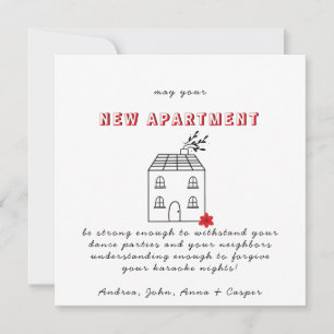 RED MINIMALIST Gratulerar på ditt nya fack Julkort