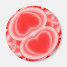Red Mirrored Hearts