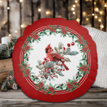 Red Mockingbird Poinsettia Gräns Elegant