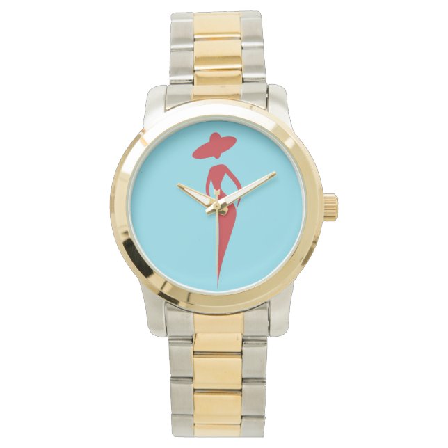 Red Model Two-Tone Watch Armbandsur (Framsida)