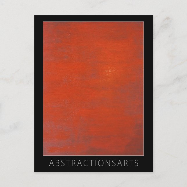 Red Modern Art-vykort Vykort (Framsida)