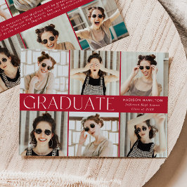 Red Modern Classic 12 Photo Studenten Meddelande