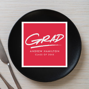 Red Modern Dash Studenten Pappersservett