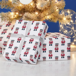 Red Modern jul Nutcracker Presentpapper