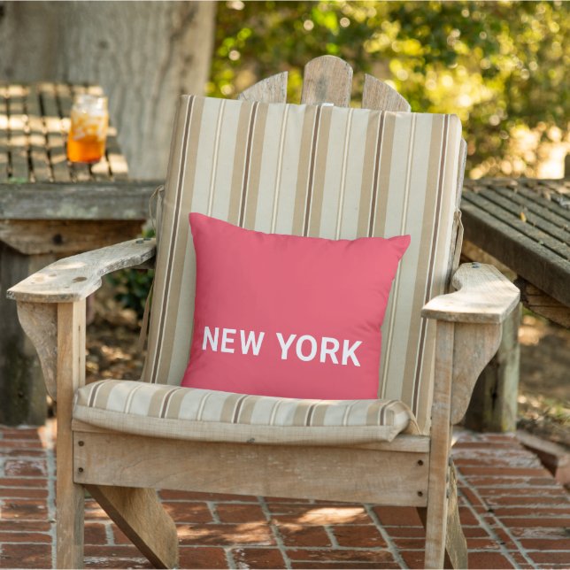 Red Modern Minimalist New York Home Decor Kudde (Stol)