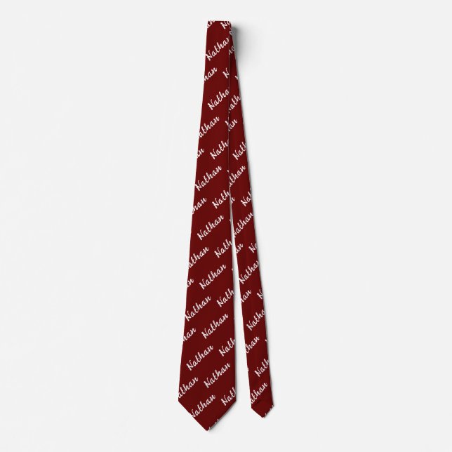 Red Modern Monogrammed minimal, enkel, klassisk Slips (Framsida)