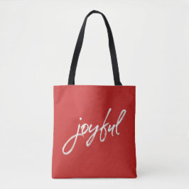 Red Modern Script Glatt jul Red business Tygkasse
