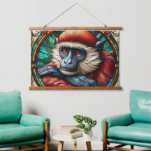 RED MONKEY WALL TAPESTRY