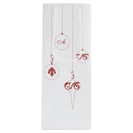 Red Monogram Bauble jul Ornaments