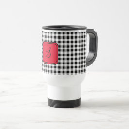 Red Monogram, Buffalo Check Stainless Steel Resemugg