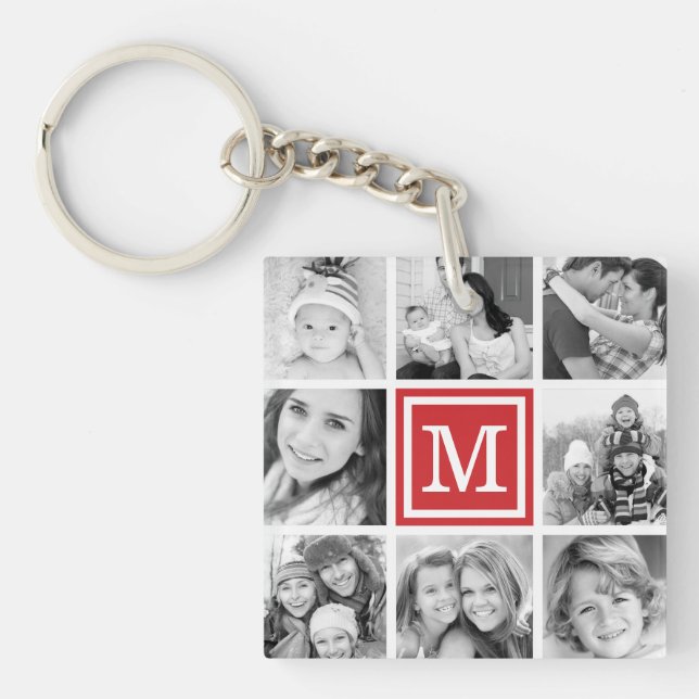 Red Monogram Photo Collage (Framsidan)