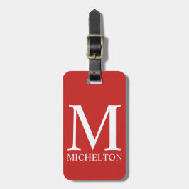 Red Monogramme Bagagebricka