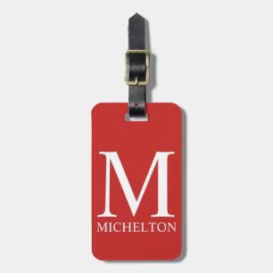 Red Monogramme Bagagebricka
