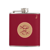 Red Monogrammed-kolv - Zodiac - Pisces