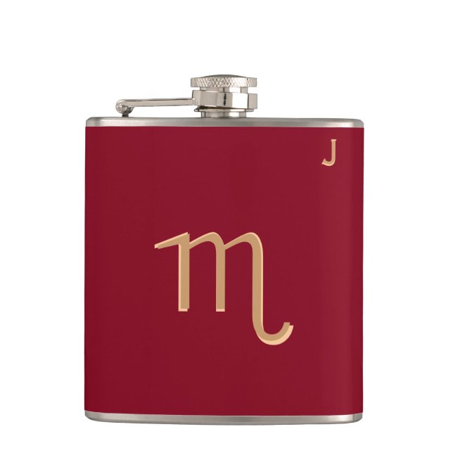Red Monogrammed-kolv - Zodiac - Scorpio Fickplunta (Framsidan)