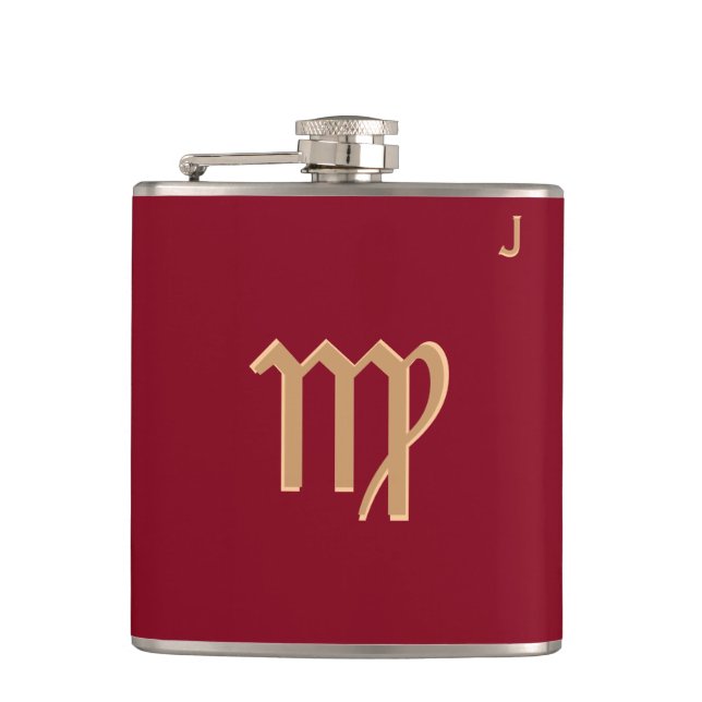 Red Monogrammed-kolv - Zodiac - Våg Fickplunta (Framsidan)