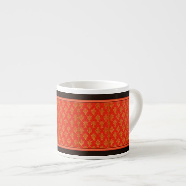 red mönster espressomugg (Framsida höger)