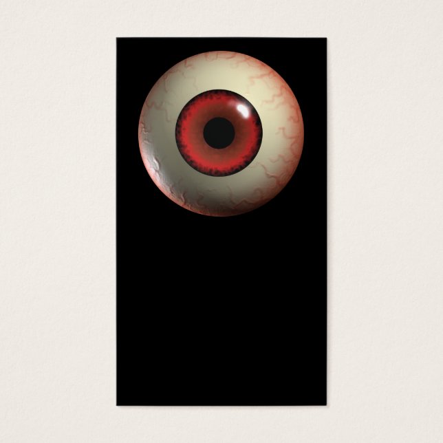 Red Monster Eyeball Visitkort (Framsidan)