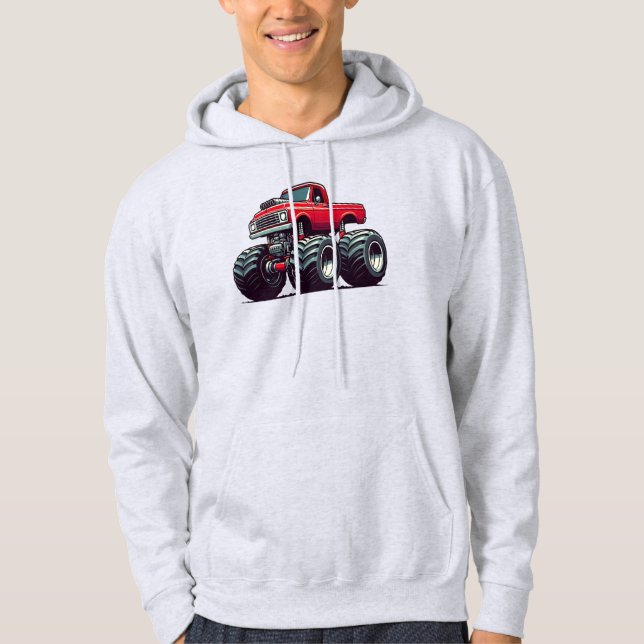 Red monster lastbil hoodie (Framsida)