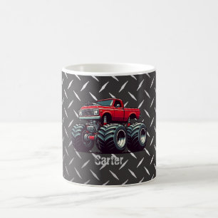 Red monster lastbil kaffemugg